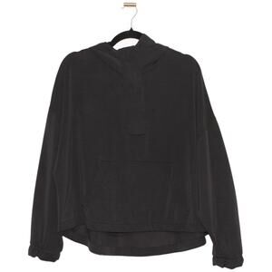 OYSHO Quarter Zip Hoodie Sweatshirt Black Size Large